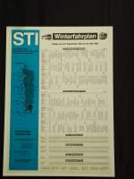 (145'032) - STI-Winterfahrplan 1981/82 am 15. Juni 2013 in Thun, Garage