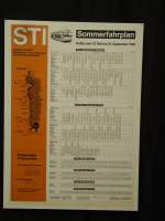 (145'033) - STI-Sommerfahrplan 1982 am 15. Juni 2013 in Thun, Garage