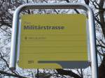 (159'174) - STI-Haltestelle - Thun, Militrstrasse - am 15. Mrz 2015