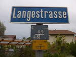 (185'742) - Strassenschild - Langestrasse - am 2.