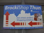 (185'753) - Werbetafel fr den BrockiShop am 2. Oktober 2017 in Thun