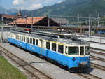 (194'713) - MOB-Pendelzug - Nr. 4002 - am 9. Juli 2018 im Bahnhof Zweisimmen