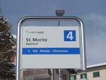 (188'103) - engadin mobil-Haltestelle - St. Moritz, Bahnhof - am 3. Februar 2018
