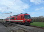 (179'241) - CJ-Pendelzug - Nr. 141-4 - am 1. April 2017 im Bahnhof Vendlincourt