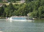 (146'458) - Franzsisches Schiff auf dem Doubs bei Les Brenets am 18. August 2013
