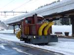 (148'820) - Schneeschleuder - Nr. XTm 102 - am 9. Februar 2014 im Bahnhof Airolo