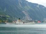 (154'400) - Dampfschiff Vevey am 23. August 2014 bei Montreux auf dem Genfersee
