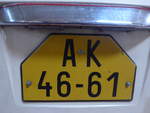 (198'850) - Autonummer aus der Tschechoslowakei - AK 46-61 - am 20. Oktober 2018 (diese Kennzeichen sieht man vereinzelt noch immer in Betrieb!)
