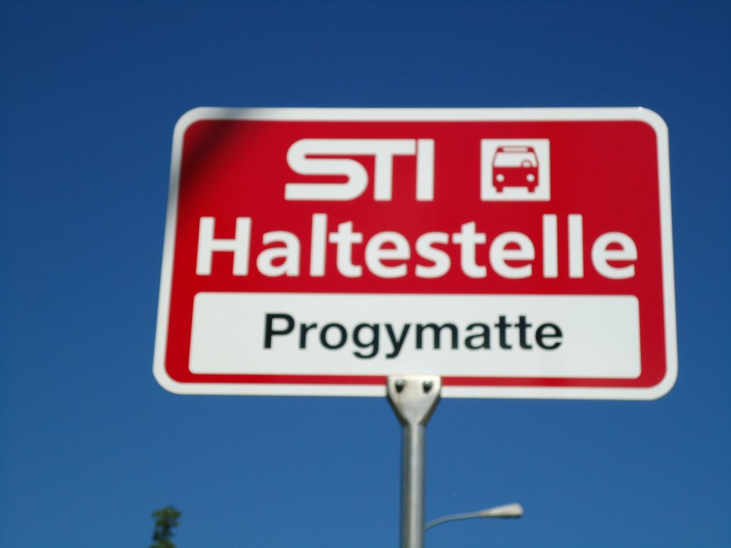 (128'197) - STI-Haltestelle - Thun, Progymatte - am 1. August 2010