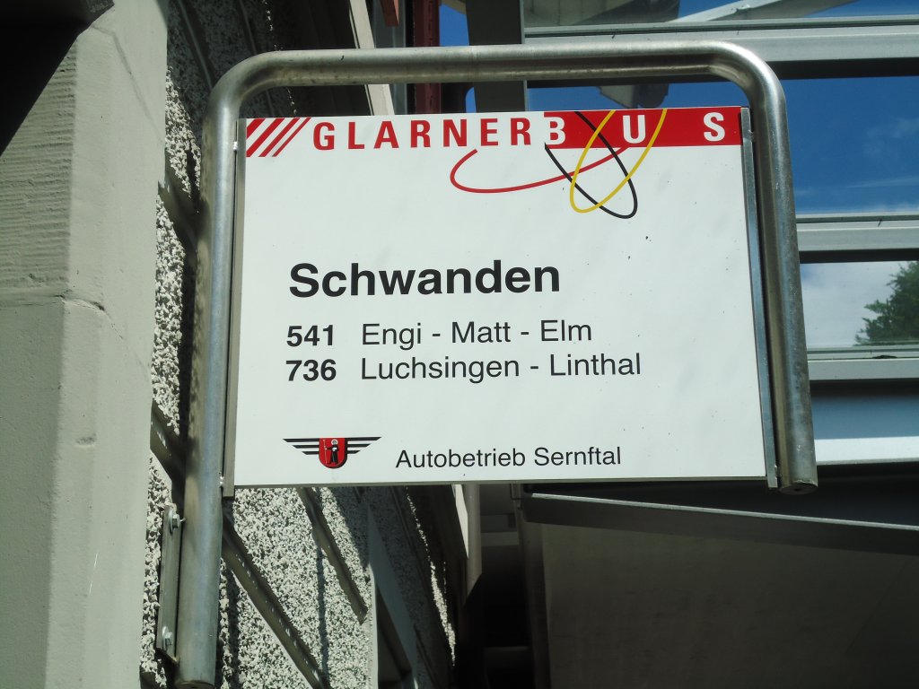 (128'256) - Glarnerbus-Haltestelle - Schwanden, Bahnhof - am 7. August 2010
