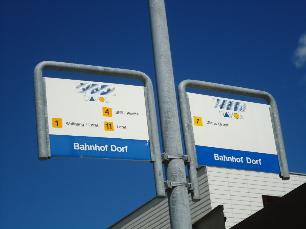 (128'278) - VBD-Haltestellen - Davos, Bahnhof Dorf - am 7. August 2010