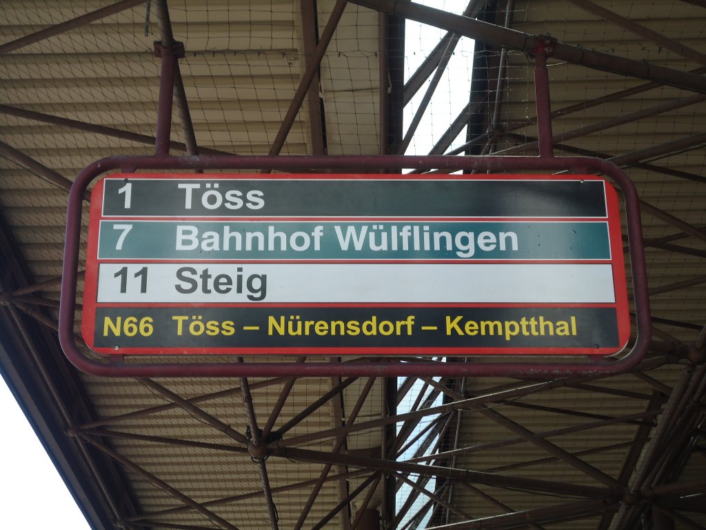 (129'045) - SW-Haltestelle - Winterthur, Hauptbahnhof - am 22. August 2010