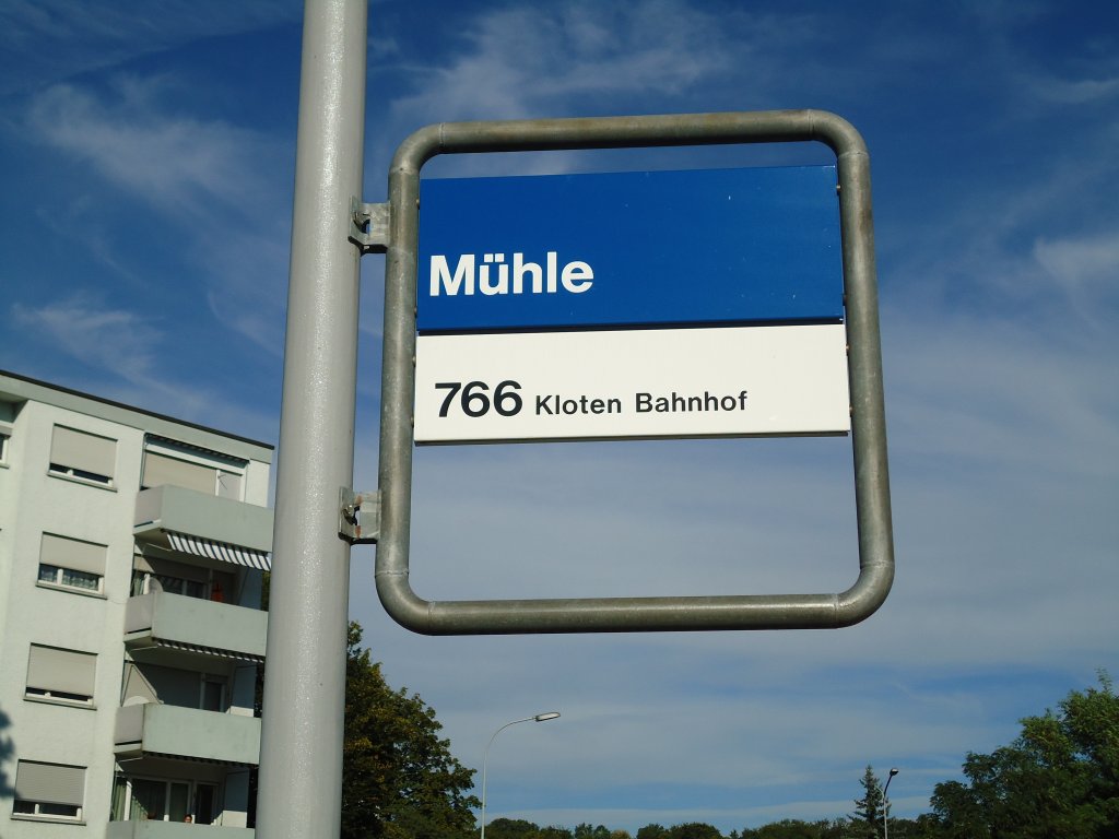 (129'682) - VBG-Haltestelle - Kloten, Mhle - am 12. September 2010