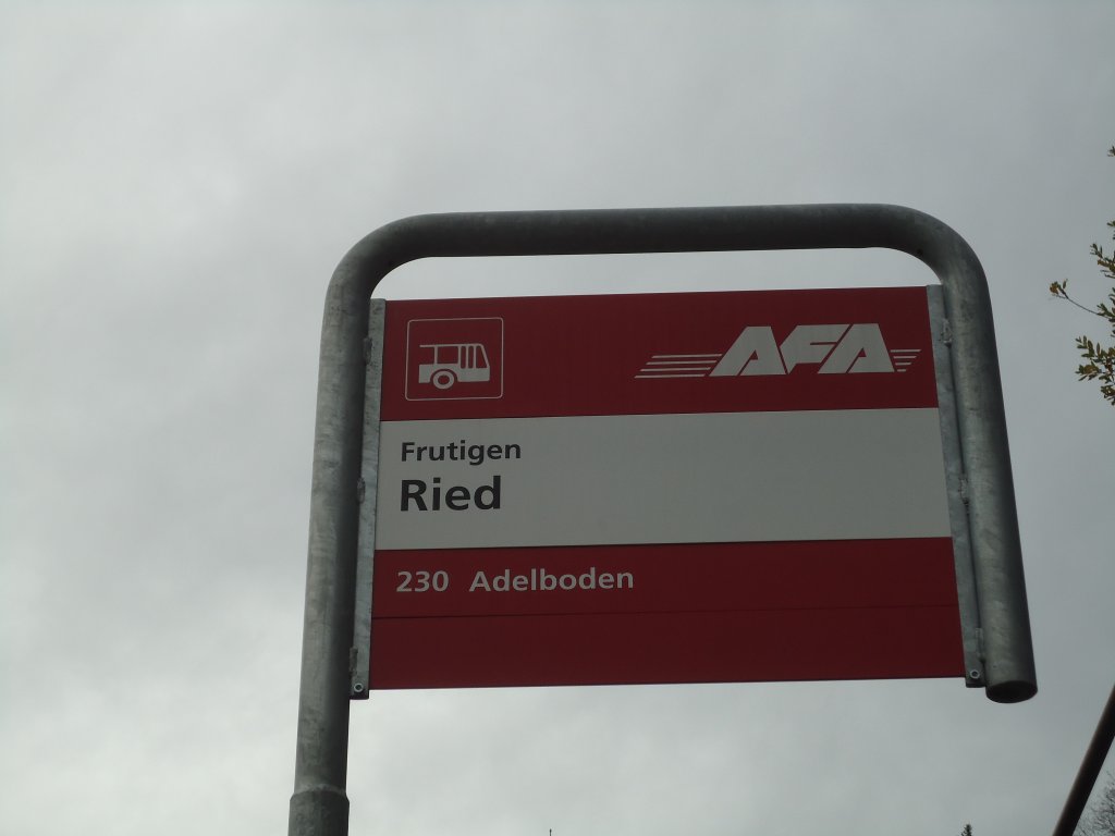 (130'978) - AFA-Haltestelle - Frutigen, Ried - am 15. November 2010