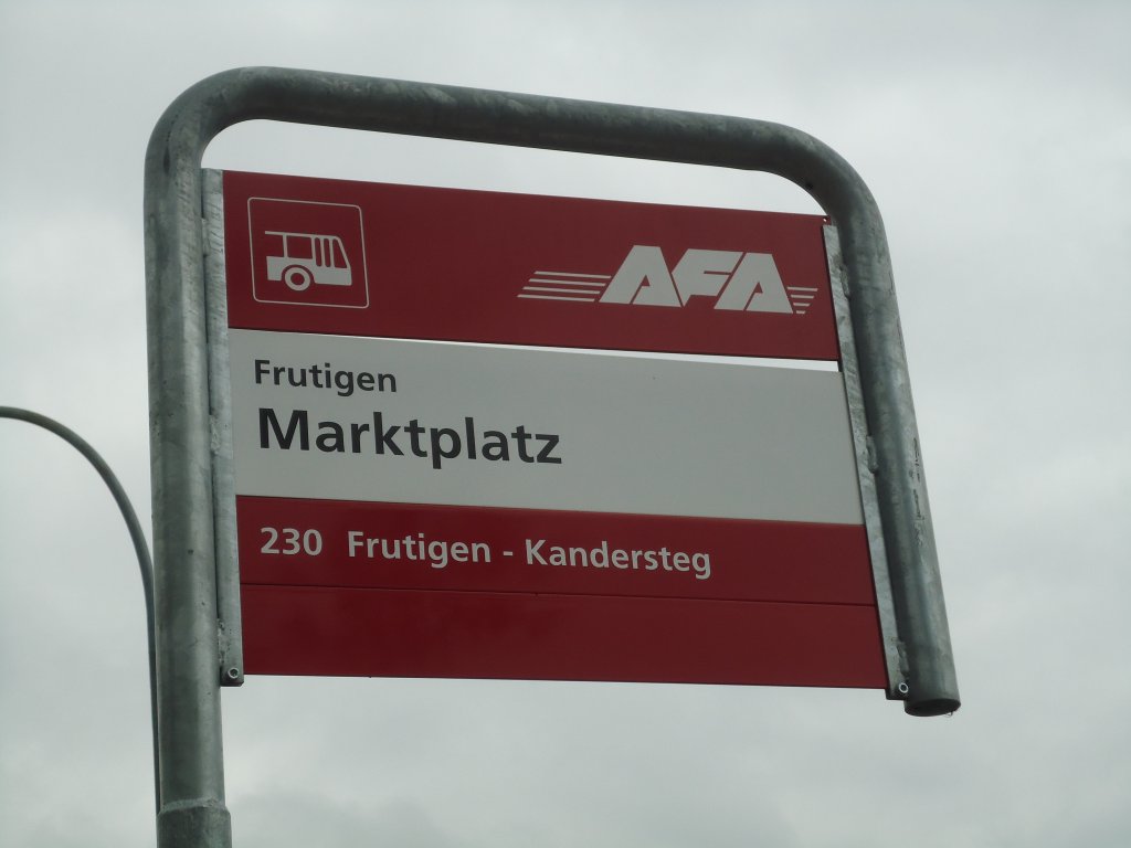 (130'999) - AFA-Haltestelle - Frutigen, Marktplatz - am 15. November 2010