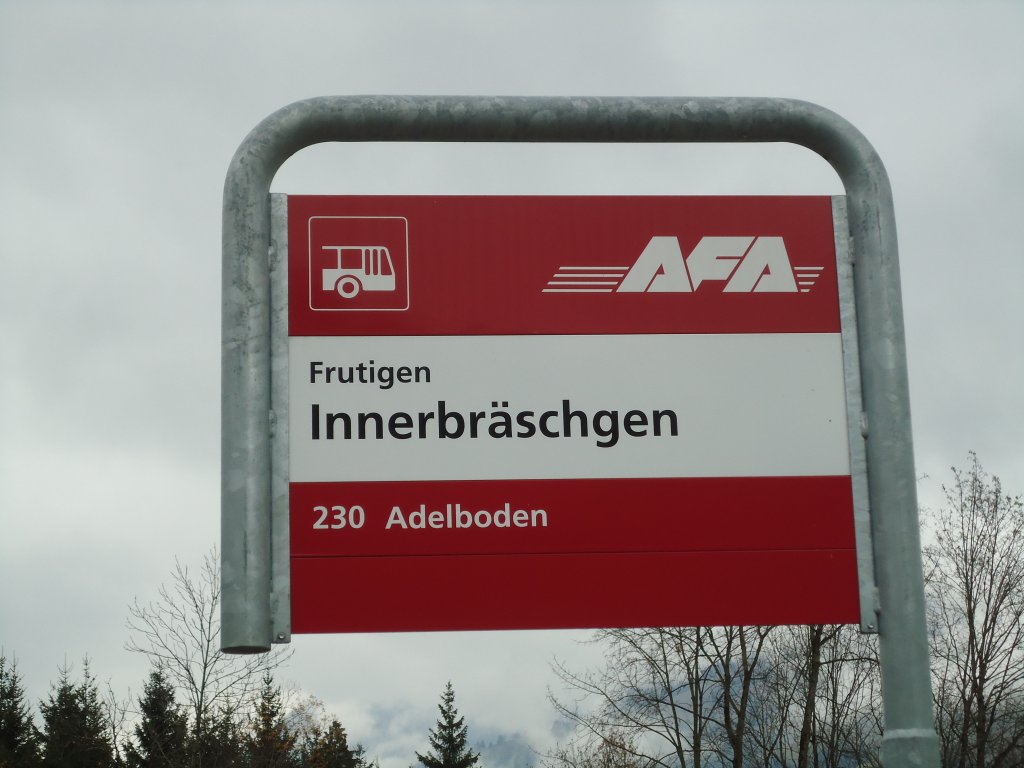 (131'002) - AFA-Haltestelle - Frutigen, Innerbrschgen - am 15. November 2010