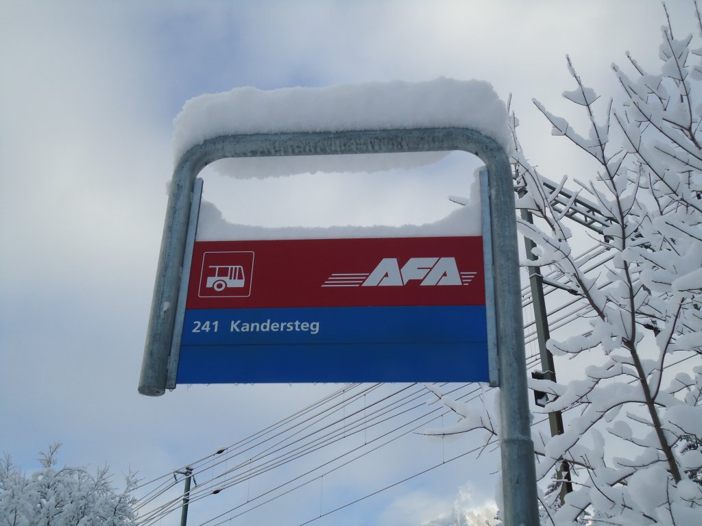 (131'678) - AFA-Haltestelle - Kandersteg, Pfadizentrum - am 26. Dezember 2010