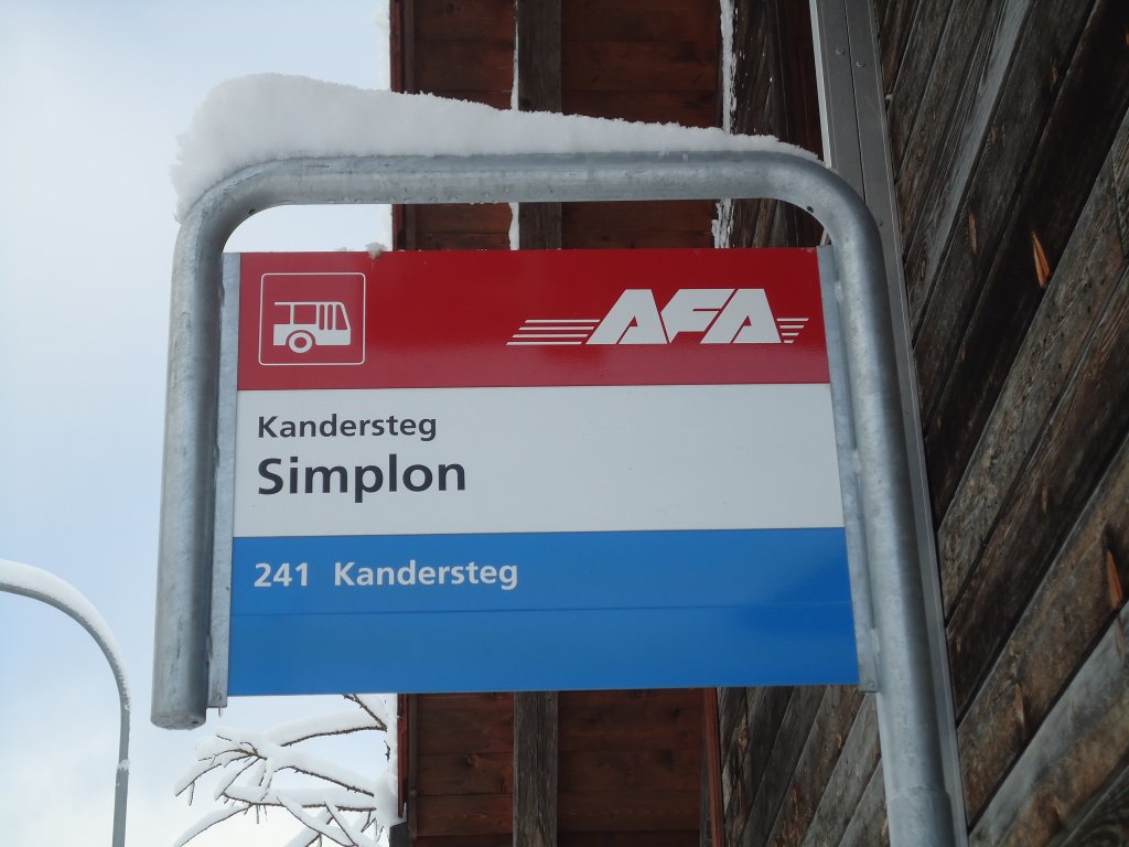 (131'680) - AFA-Haltestelle - Kandersteg, Simplon - am 26. Dezember 2010