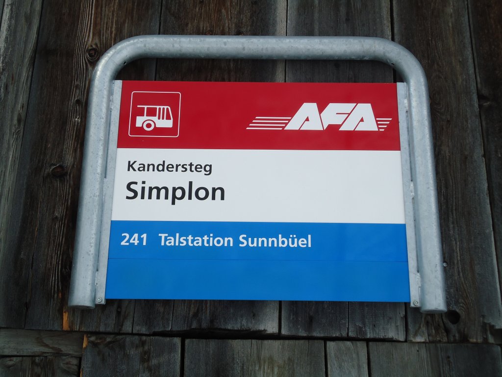 (131'681) - AFA-Haltestelle - Kandersteg, Simplon - am 26. Dezember 2010