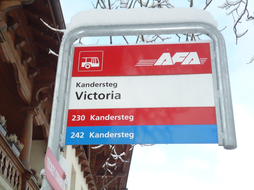 (131'691) - AFA-Haltestelle - Kandersteg, Victoria - am 26. Dezember 2010