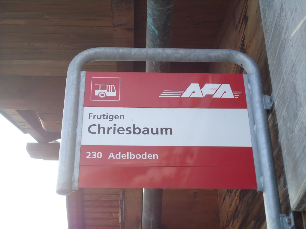 (131'695) - AFA-Haltestelle - Frutigen, Chriesbaum - am 26. Dezember 2010