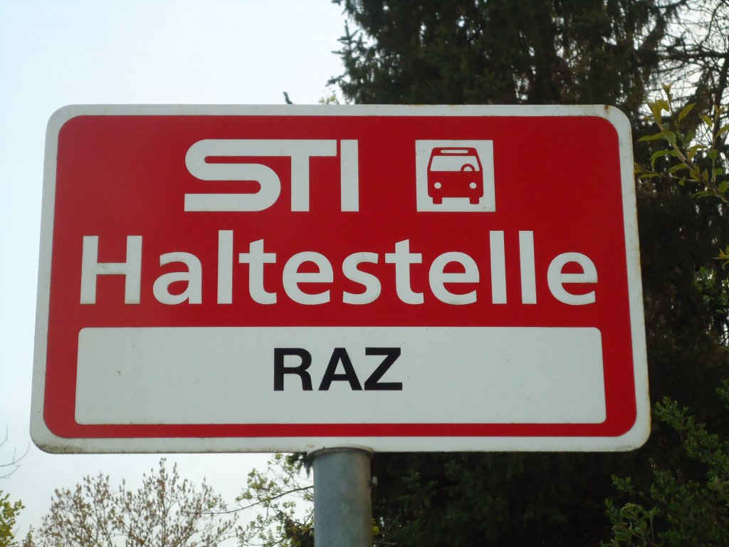 (133'316) - STI-Haltestelle - Thun, RAZ - am 16. April 2011