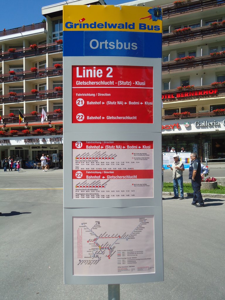 (134'751) - Grindelwald Bus-Haltestelle - Grindelwald, Bahnhof - am 3. Juli 2011