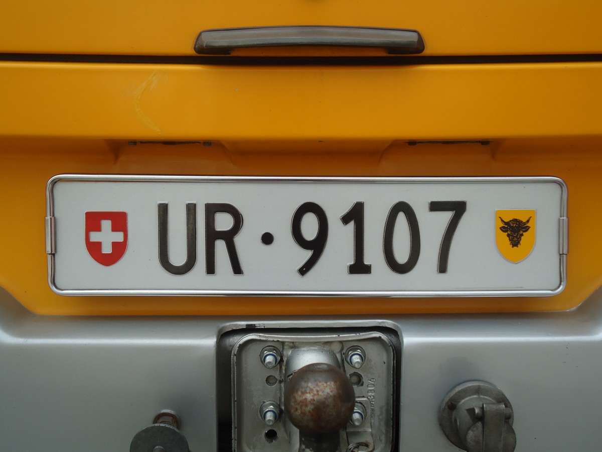 (140'297) - Schweizer Autonummer - UR 9107 - am 1. Juli 2012 auf dem Nufenenpass