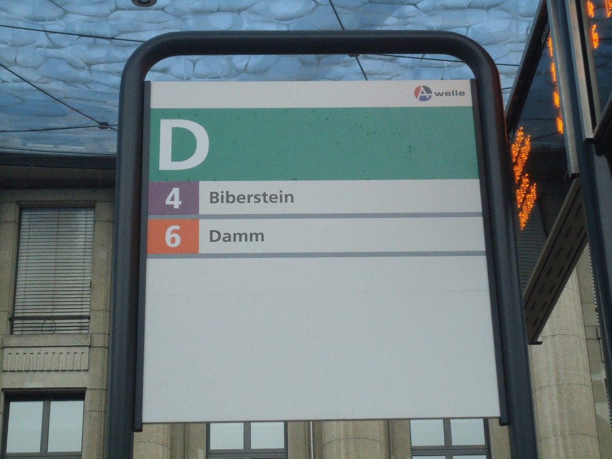 (148'490) - A-welle-Haltestelle - Aarau, Bahnhof - am 26. Dezember 2013