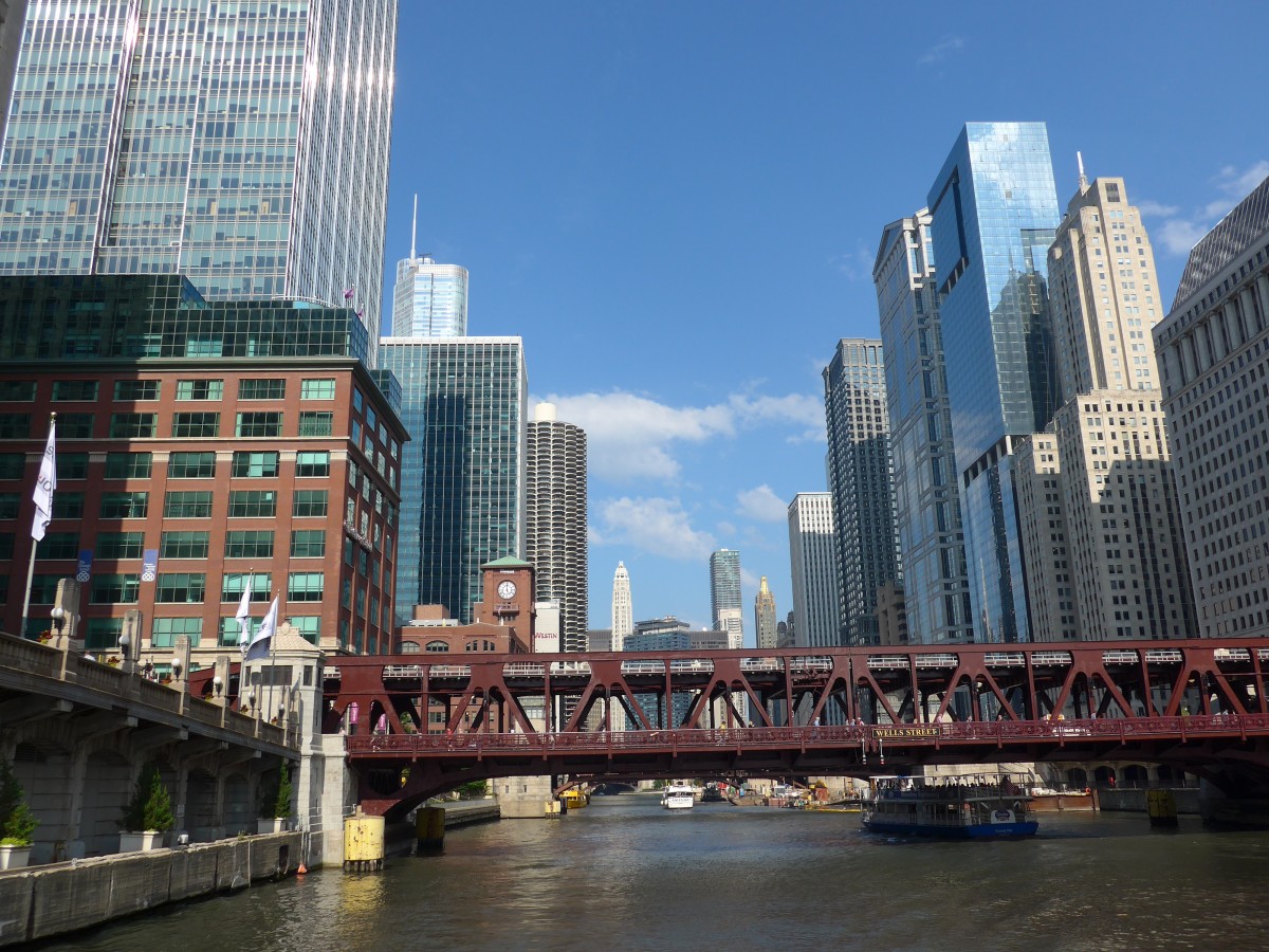 (152'775) - Auf dem Chicago River am 14. Juli 2014 in Chicago