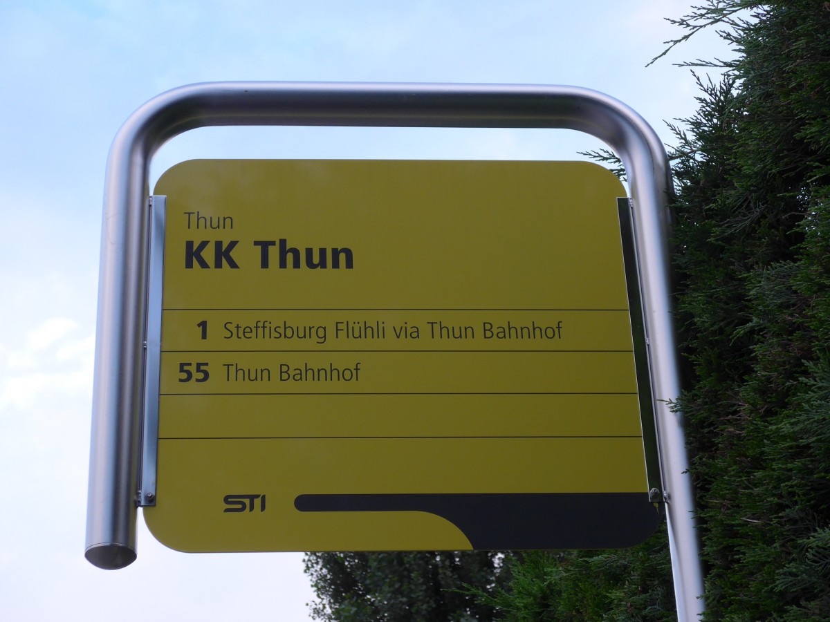 (153'686) - STI-Haltestelle - Thun, KK Thun - am 6. August 2014