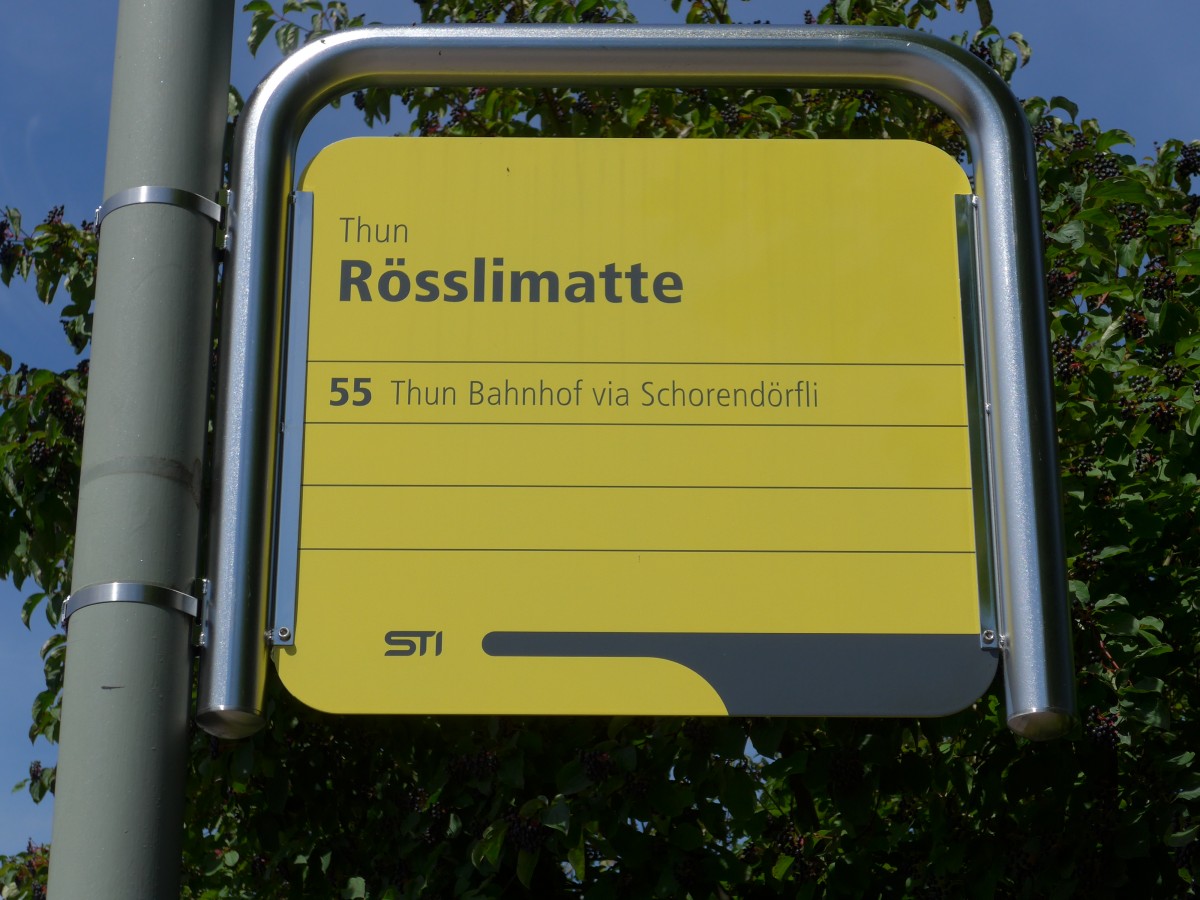 (153'957) - STI-Haltestelle - Thun, Rsslimatte - am 17. August 2014