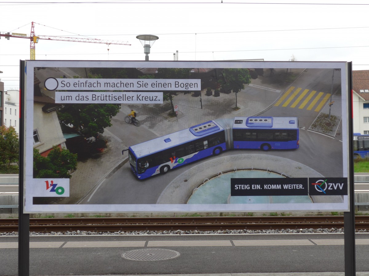 (156'198) - Plakat der VZO/ZVV am 28. Oktober 2014 beim Bahnhof Wetzikon