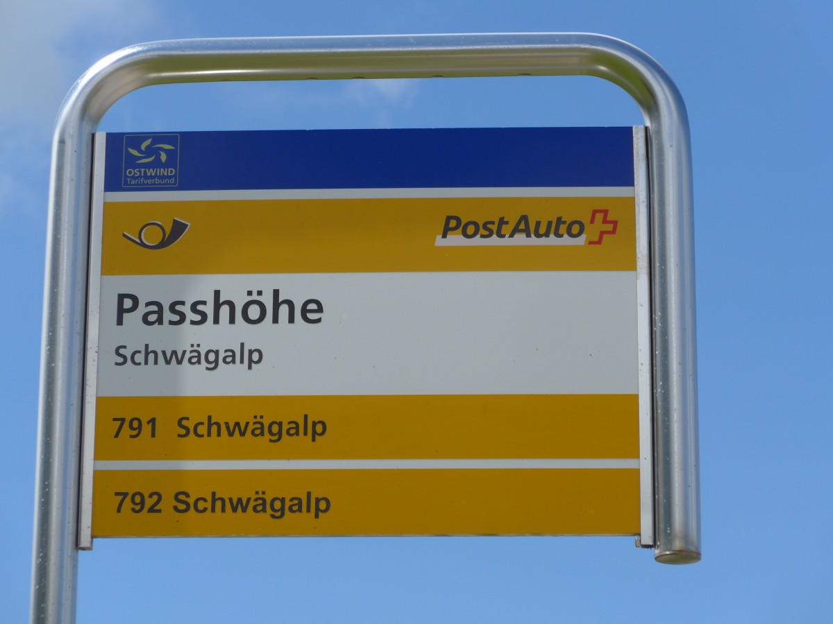 (163'259) - PostAuto-Haltestelle - Schwgalp, Passhhe - am 2. August 2015