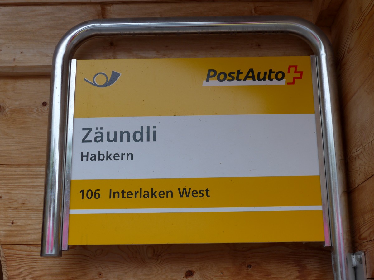 (163'788) - PostAuto-Haltestelle - Habkern, Zundli - am 23. August 2015