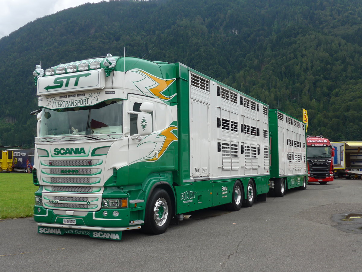 (172'487) - Stutz, Tuttwil - TG 188'950 - Scania am 26. Juni 2016 in Interlaken, Flugplatz