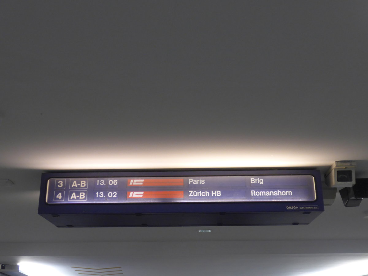 (178'513) - Nicht ganz richtige Anzeige am 11. Februar 2017 im Bahnhof Bern