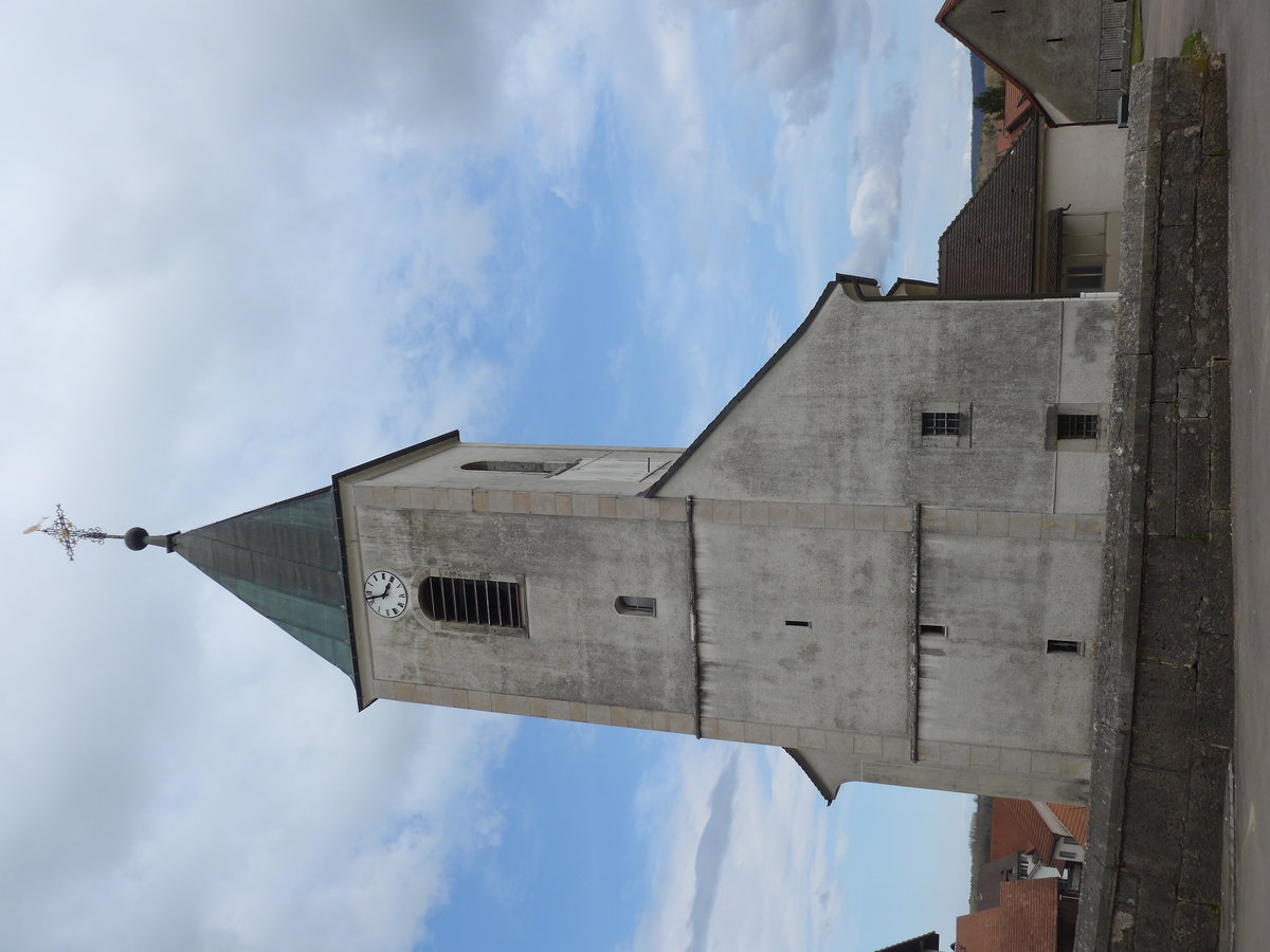 (179'252) - Die Kirche in Vendlincourt am 1. April 2017
