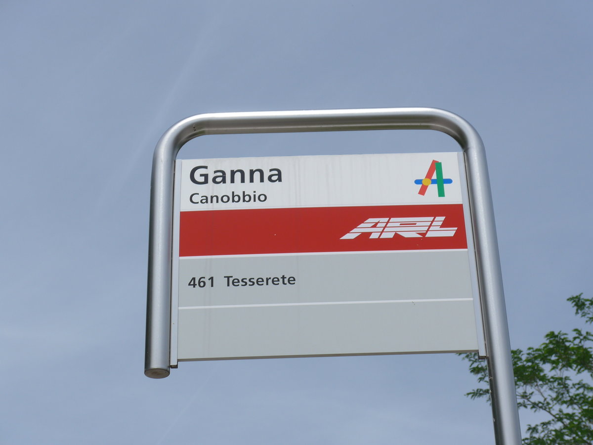 (180'586) - ARL-Haltestelle - Canobbio, Ganna - am 23. Mai 2017
