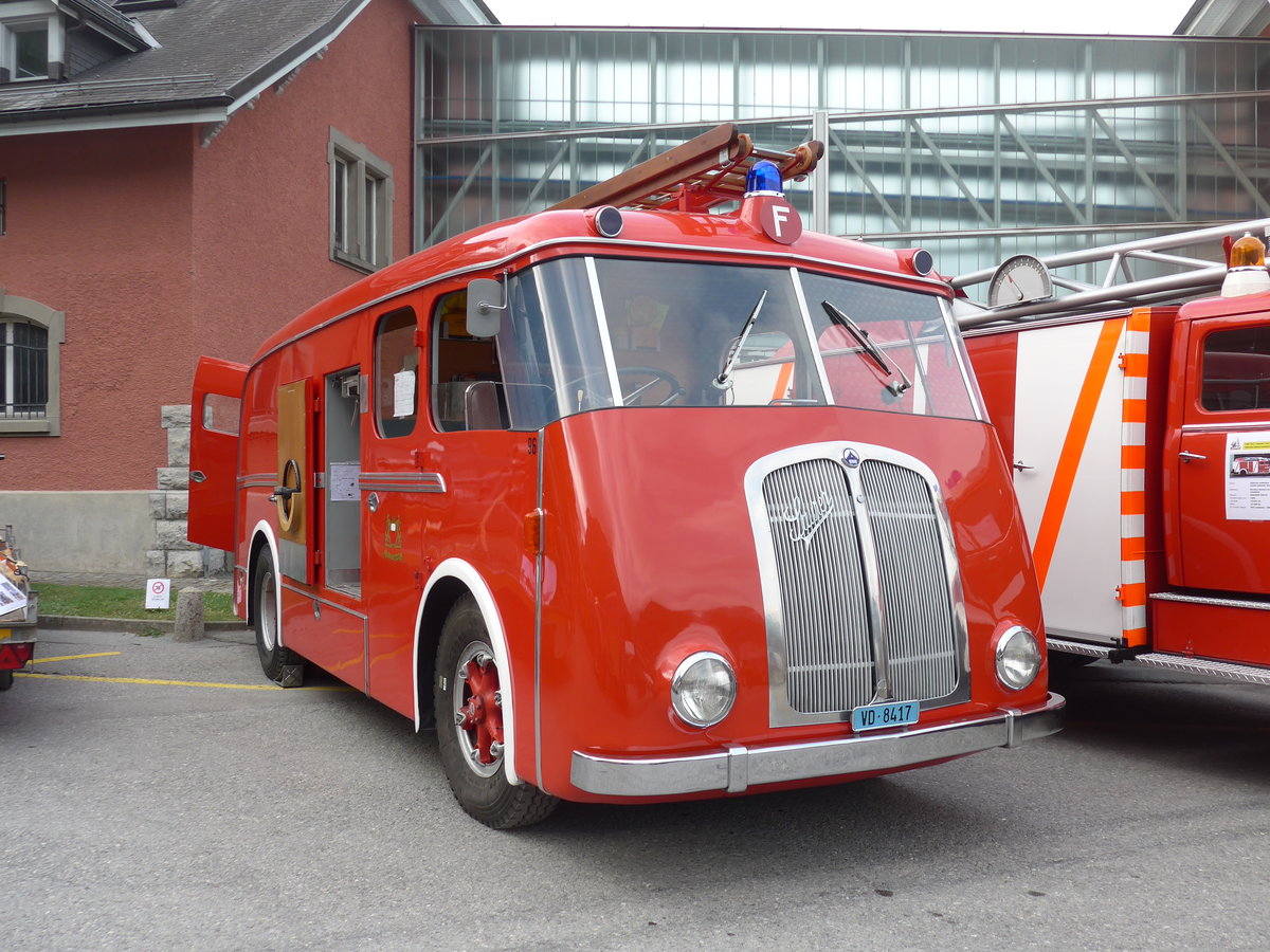 (181'293) - Feuerwehr, Lausanne - Nr. 96/VD 8417 - Saurer am 24. Juni 2017 in Aigle, Saurertreffen