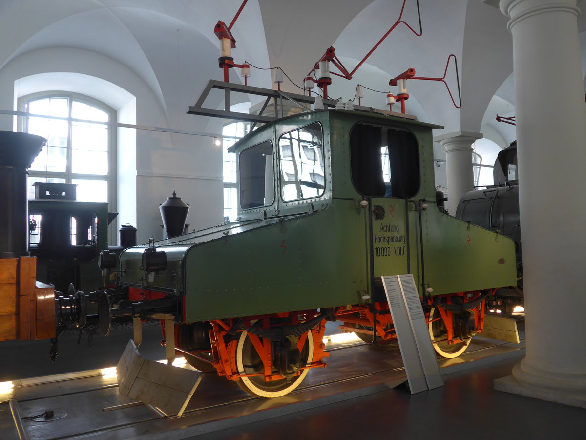(182'968) - S&H Versuchslokomotive von 1899 am 8. August 2017 in Dresden, Verkehrsmuseum
