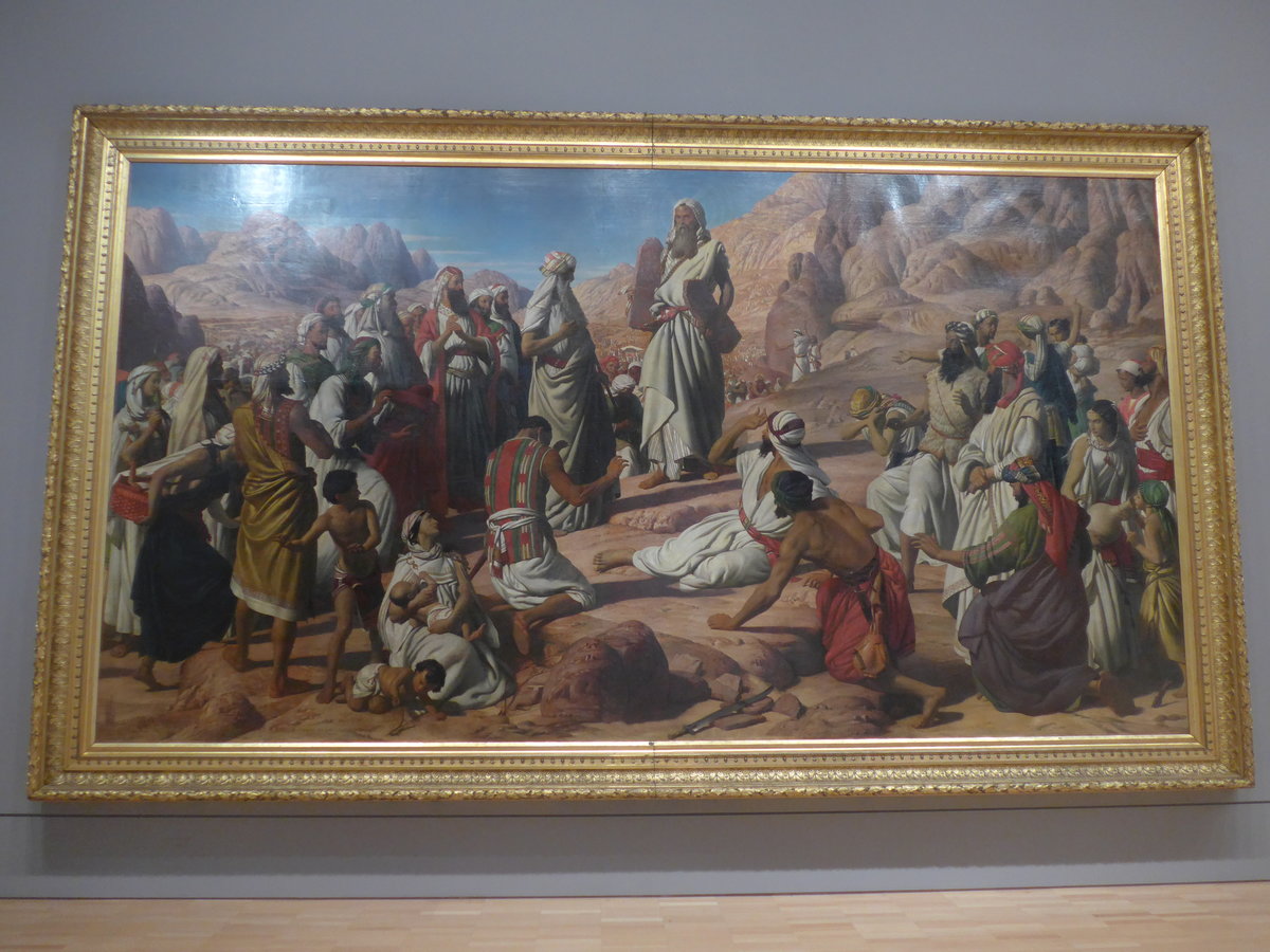 (190'147) - Grosses Bild mit Moses und den Tafeln der 10 Gebote am 17. April 2018 in Melbourne, National Galerie von Victoria