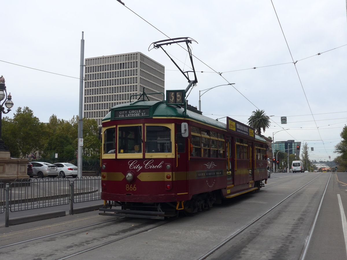 (192'252) - PTV-Tram - Nr. 866 - am 2. Mai 2018 in Melbourne