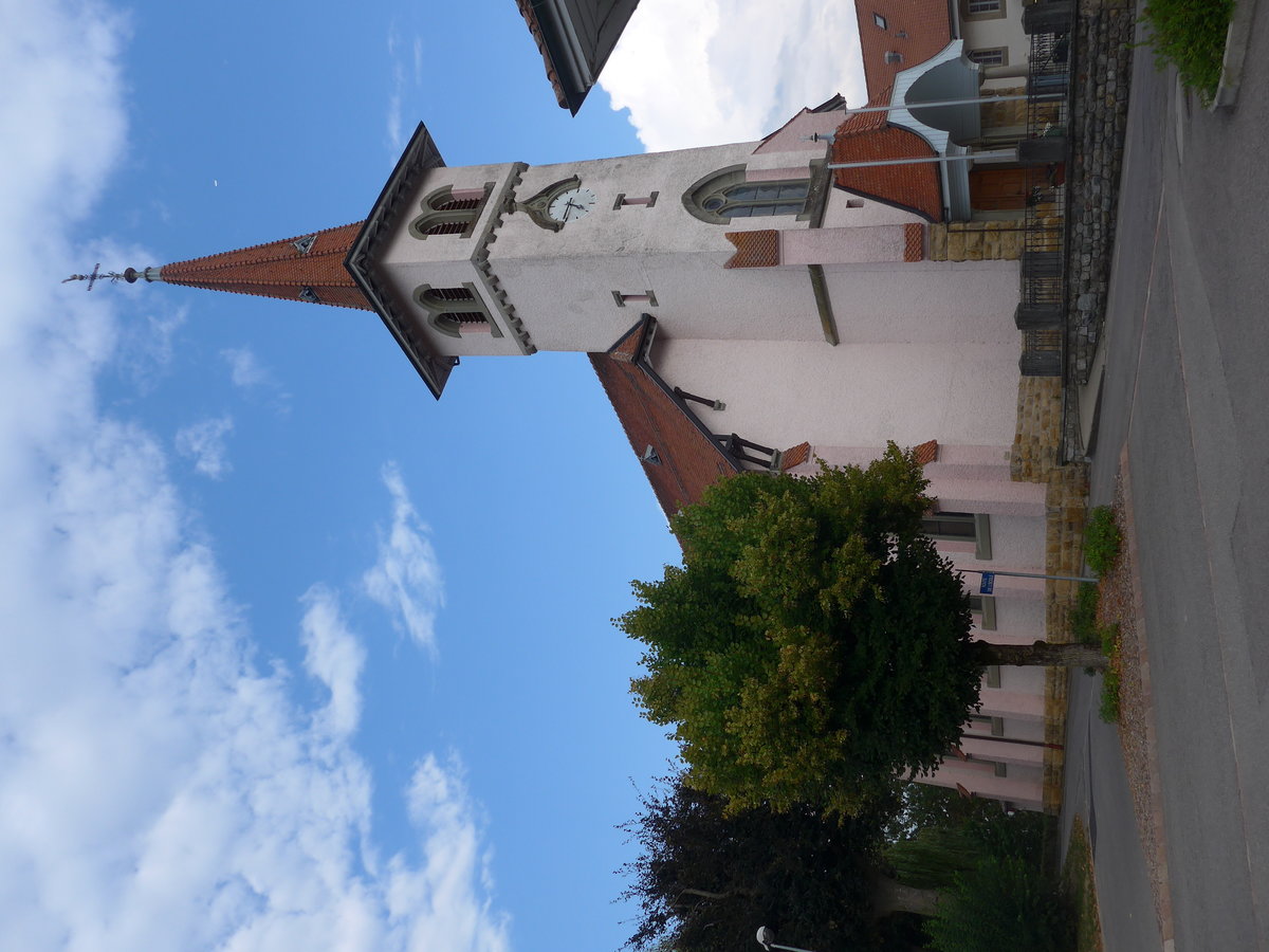 (195'343) - Die Kirche am 31. Juli 2018 in Grolley