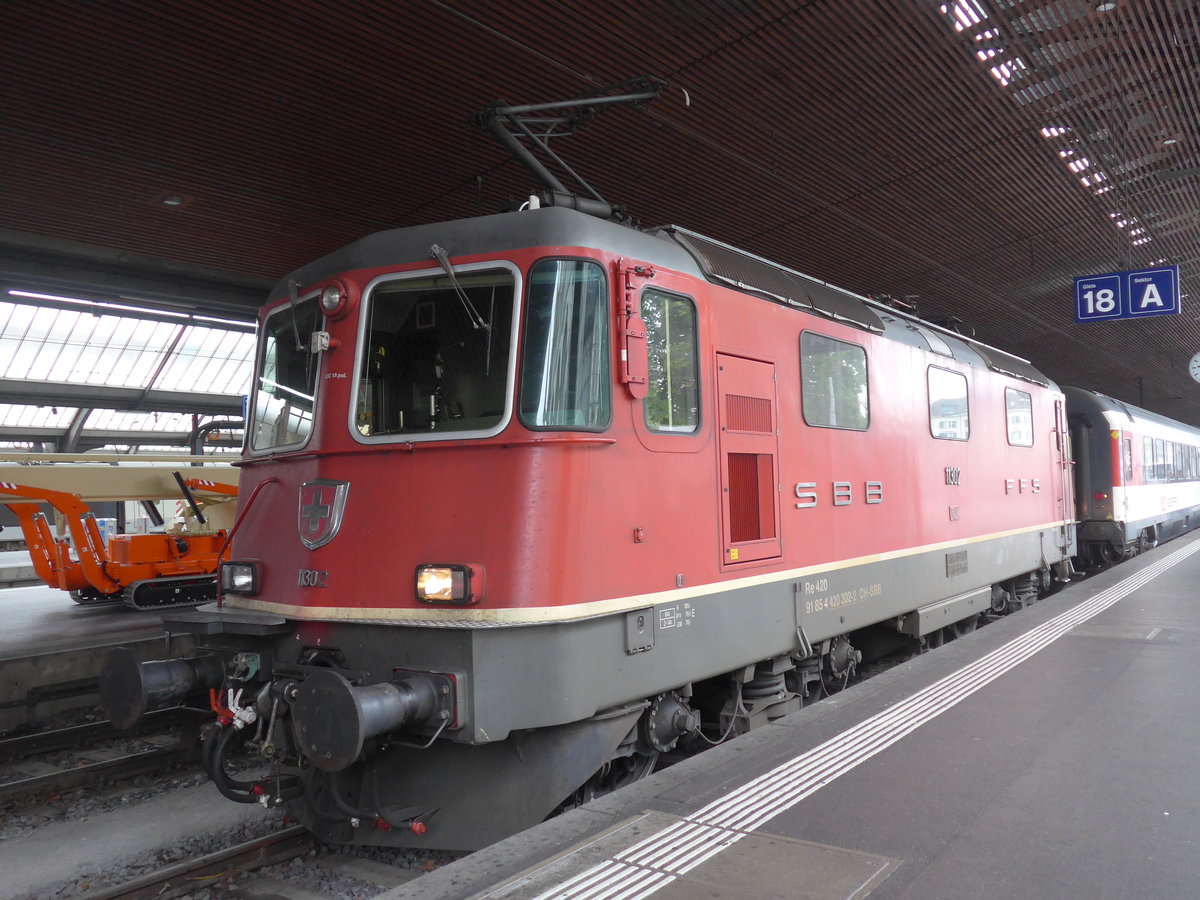 (196'251) - SBB-Lokomotive - Nr. 11'302 - am 1. September 2018 im Bahnhof Zrich