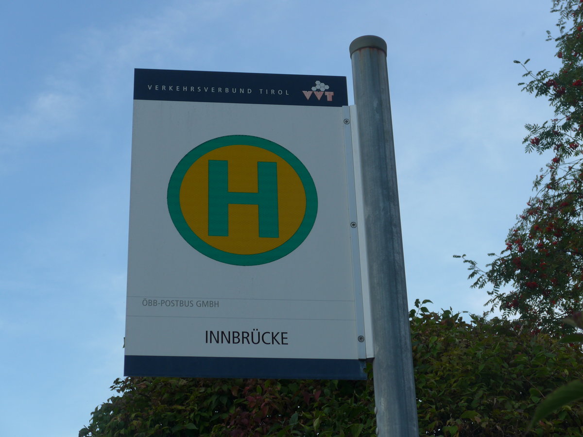 (196'860) - Bus-Haltestelle - Radfeld, Innbrcke - am 11. September 2018