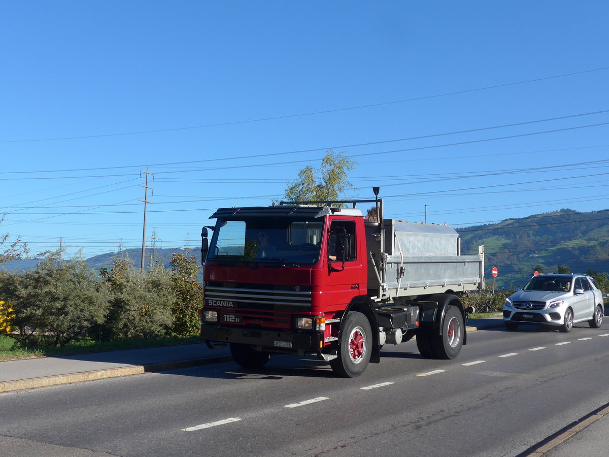 (198'172) - Scania - SG 27'673 U - am 13. Oktober 2018 in Bilten, Schniserstrasse