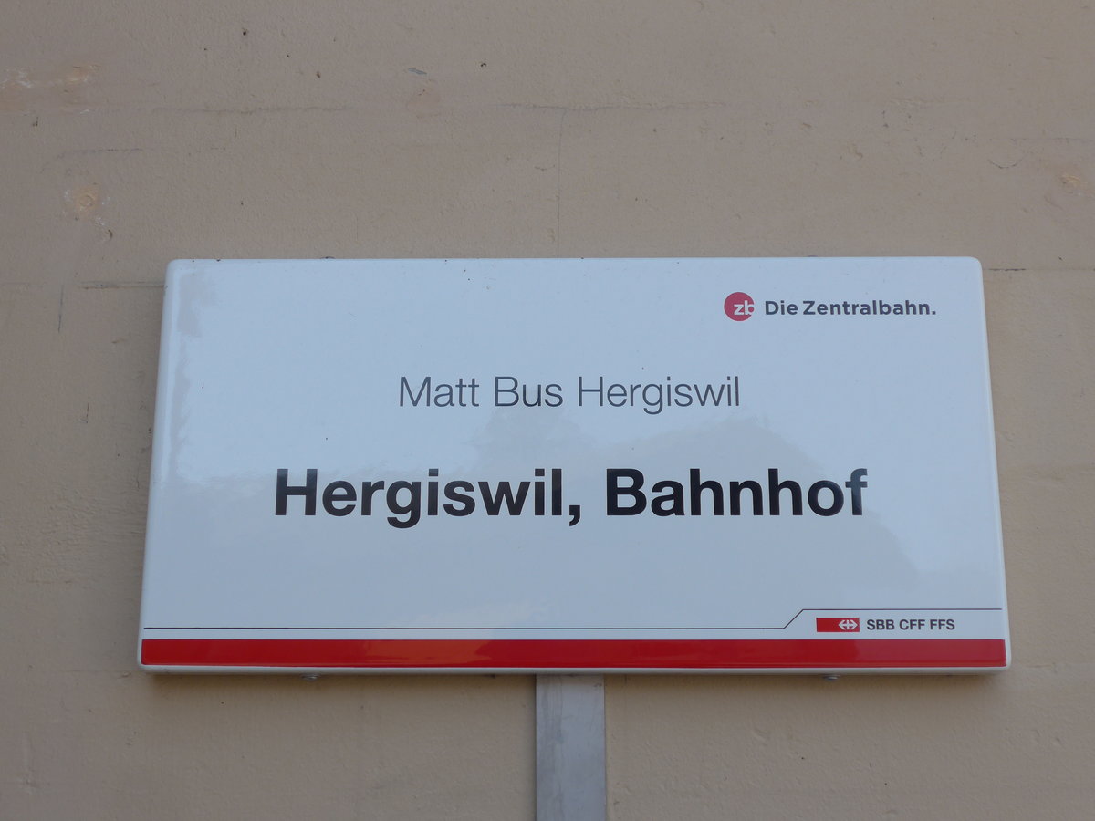 (203'315) - zb-Haltestelle - Hergiswil, Bahnhof - am 30. Mrz 2019