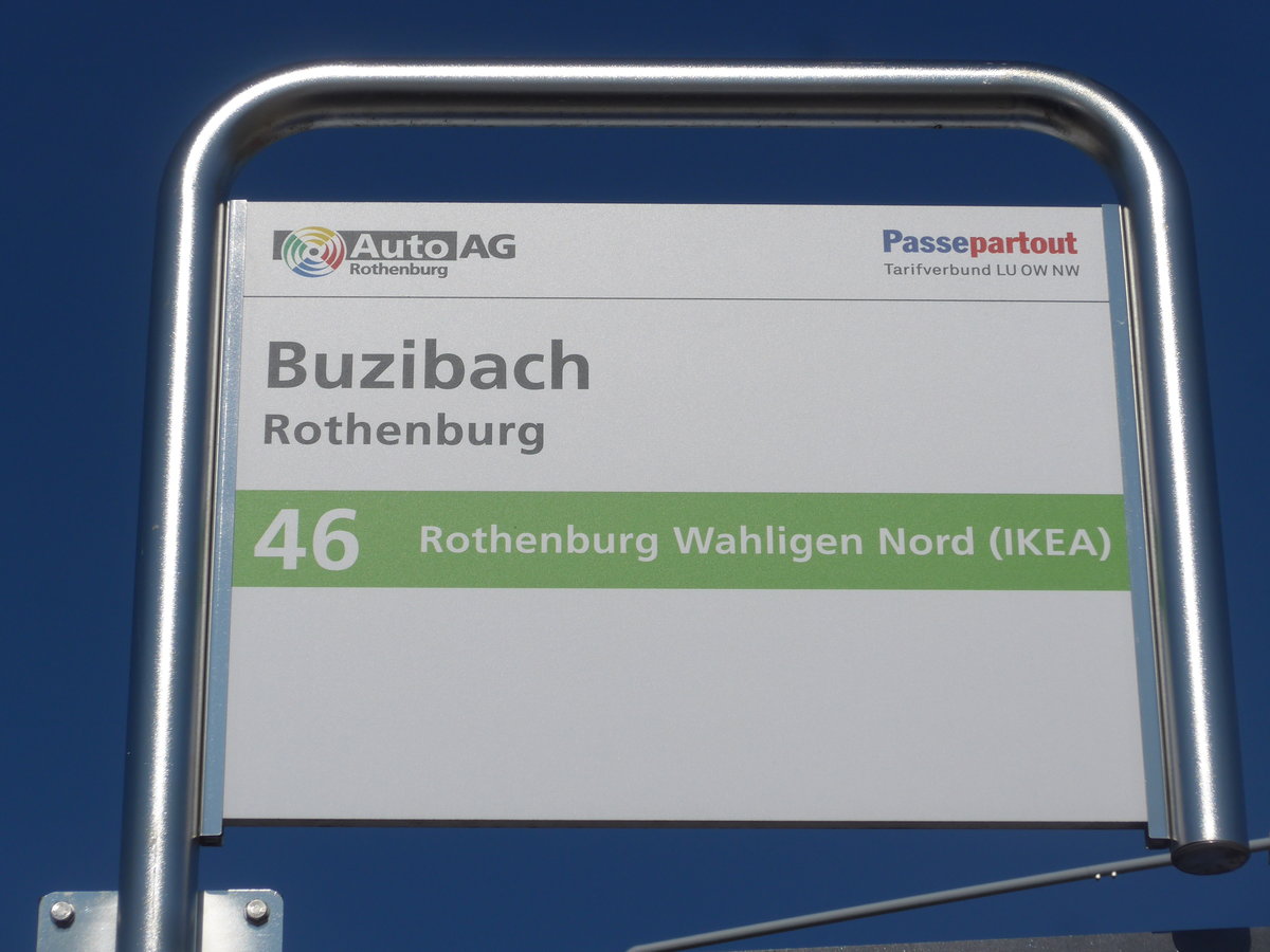 (203'349) - AAGR-Haltestelle - Rothenburg, Buzibach - am 30. Mrz 2019 
