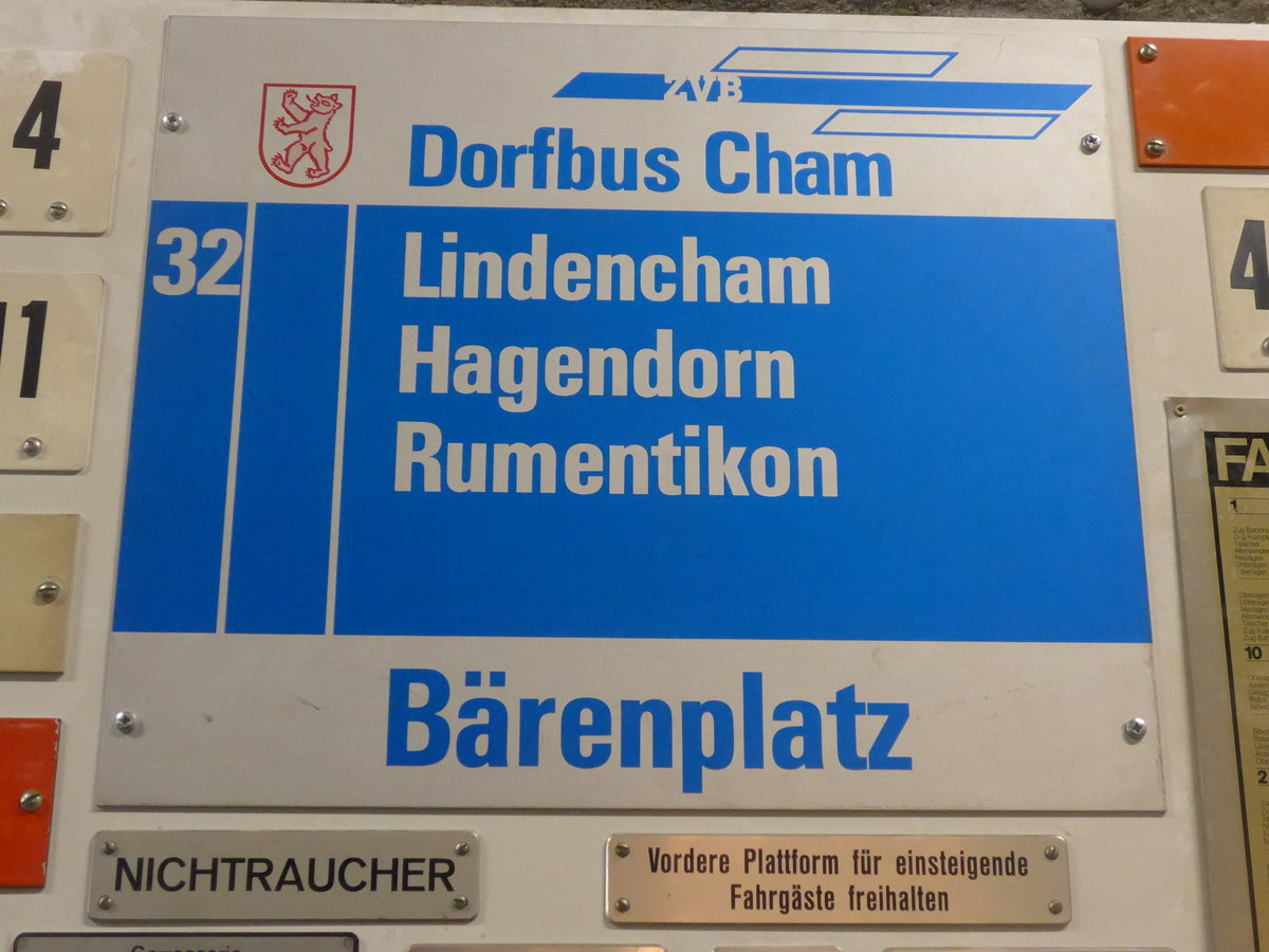 (205'245) - ZVB-Haltestelle - Cham, Brenplatz - am 18. Mai 2019 in Neuheim, ZDT